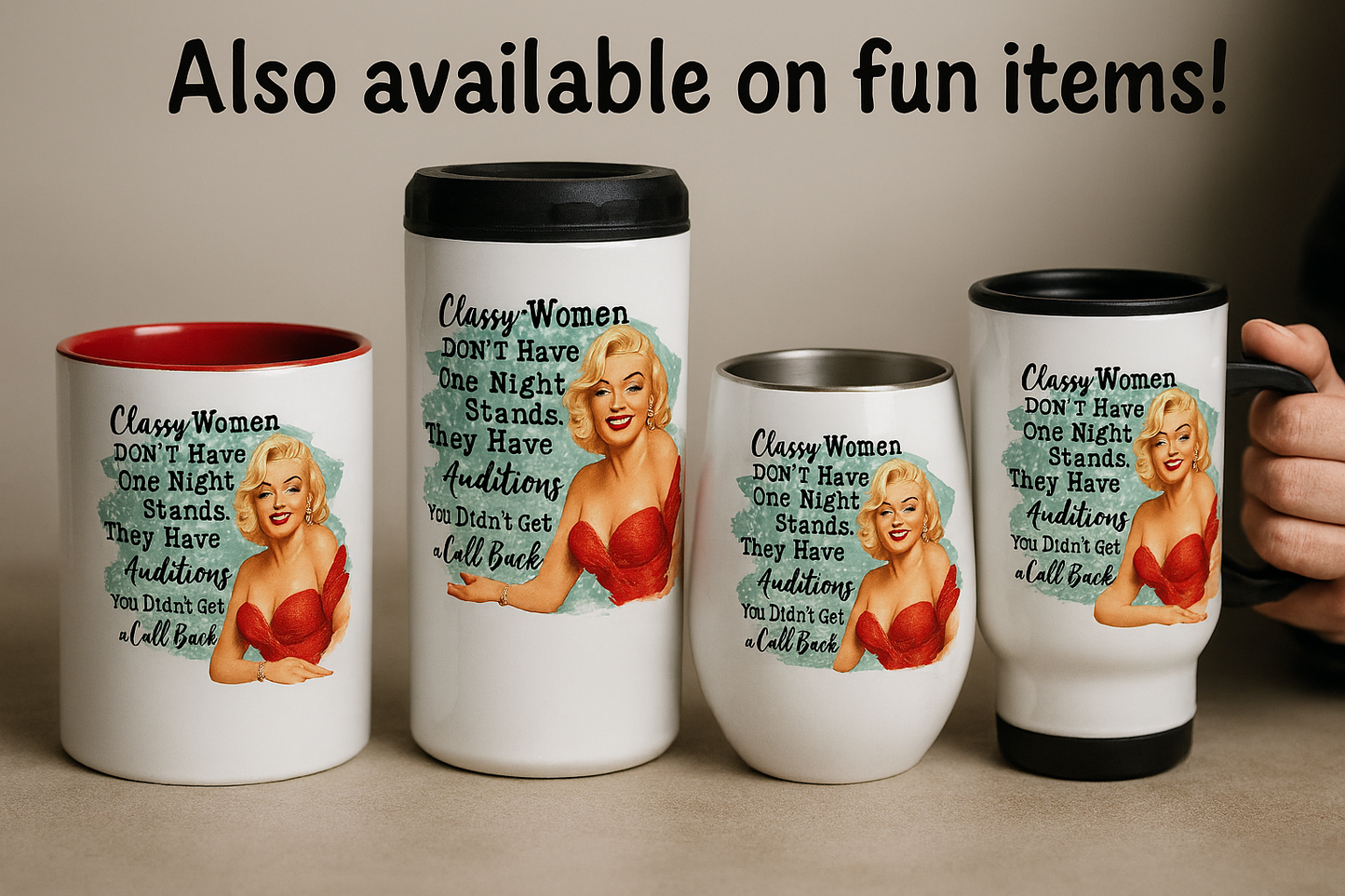 Funny Microfiber Kitchen Towels – Waffle Texture, Fast-Drying - Retro Version - Classy Women Don't Have One Night Stands