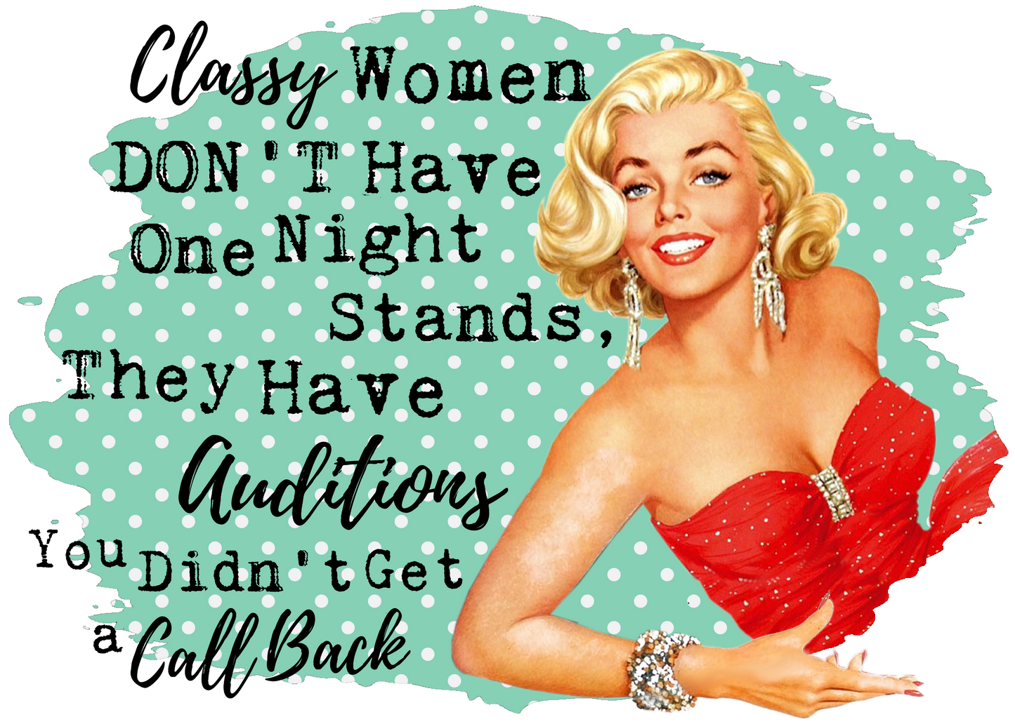 Funny Microfiber Kitchen Towels – Waffle Texture, Fast-Drying - Retro Version - Classy Women Don't Have One Night Stands