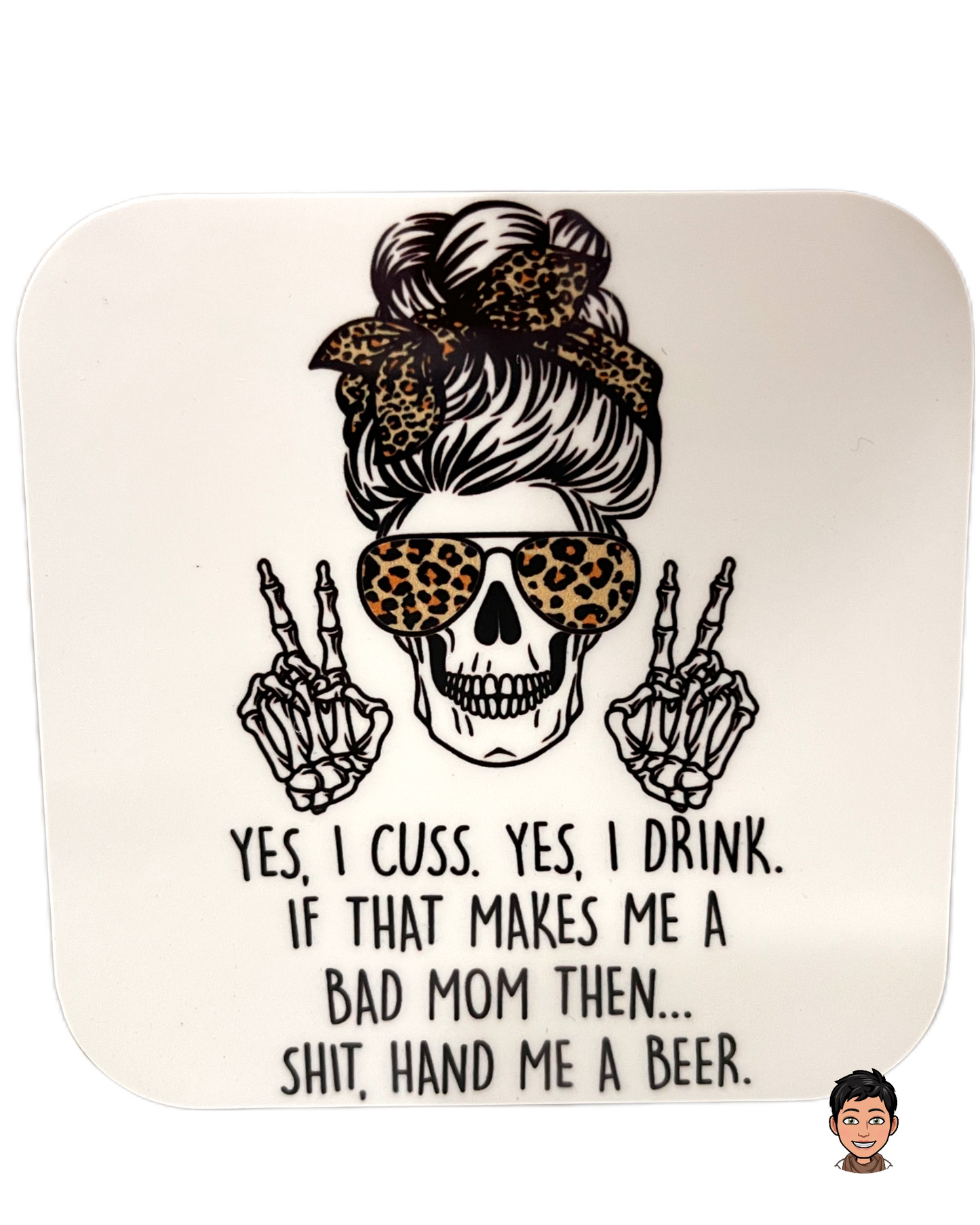 Adulting Collection Drink Coasters, Mix and Match 4 Coasters and Get a FREE Coaster Stand