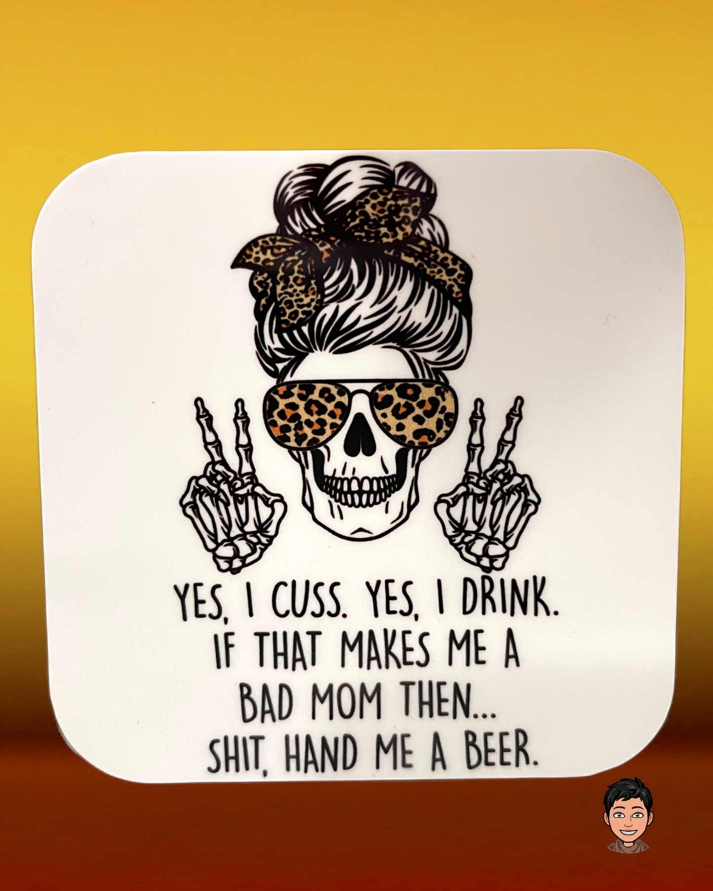 Adulting Collection Drink Coasters, Mix and Match 4 Coasters and Get a FREE Coaster Stand