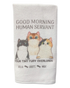 Personalize a  cat towel for your favorite Human Servant from the tiny, fury Overlords