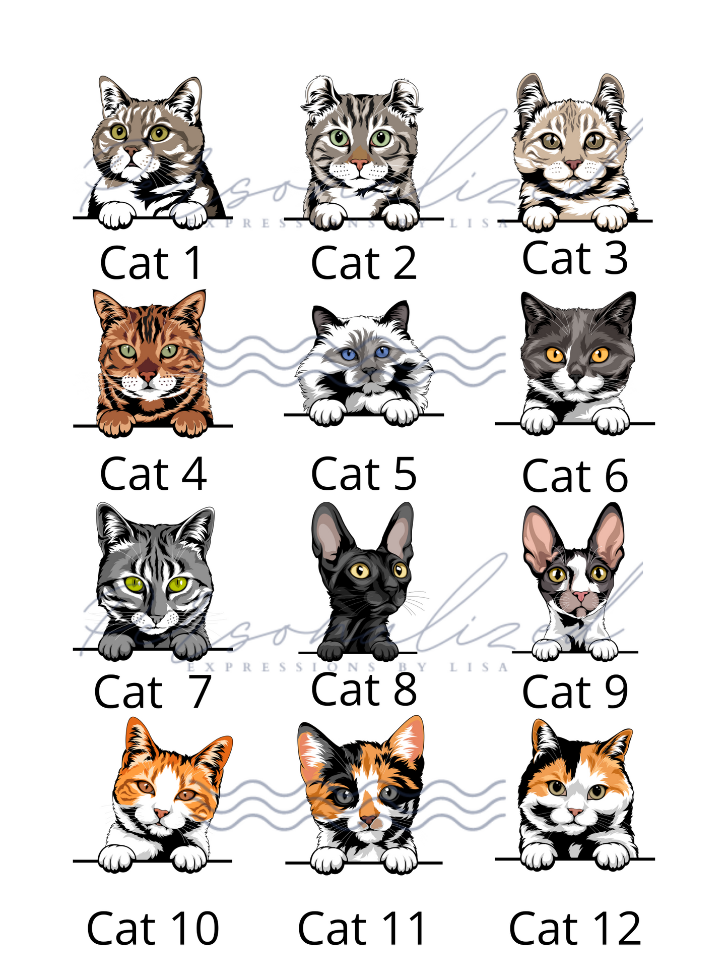 Personalize with your cat or dog's doppelgänger and name or message on this amazing towel.  Love your cat or dog