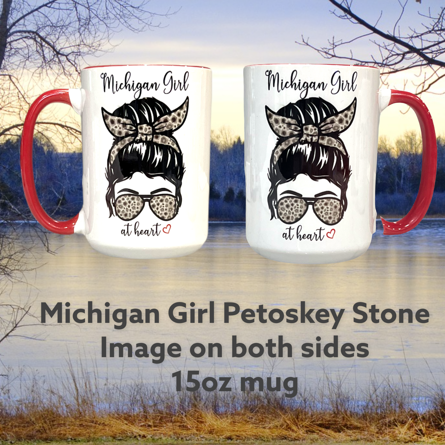 A Michigan Girl at Heart always has a Petoskey stone in hand...or hair