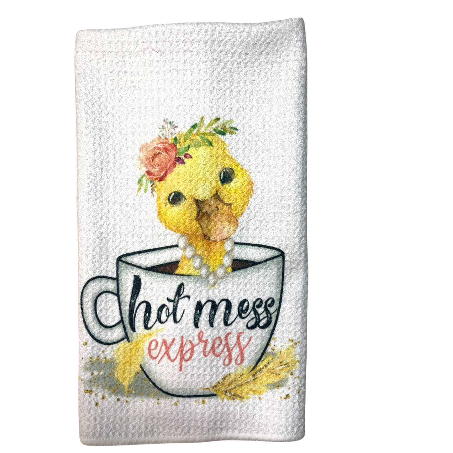 Hot Mess Express Funny Kitchen Towel