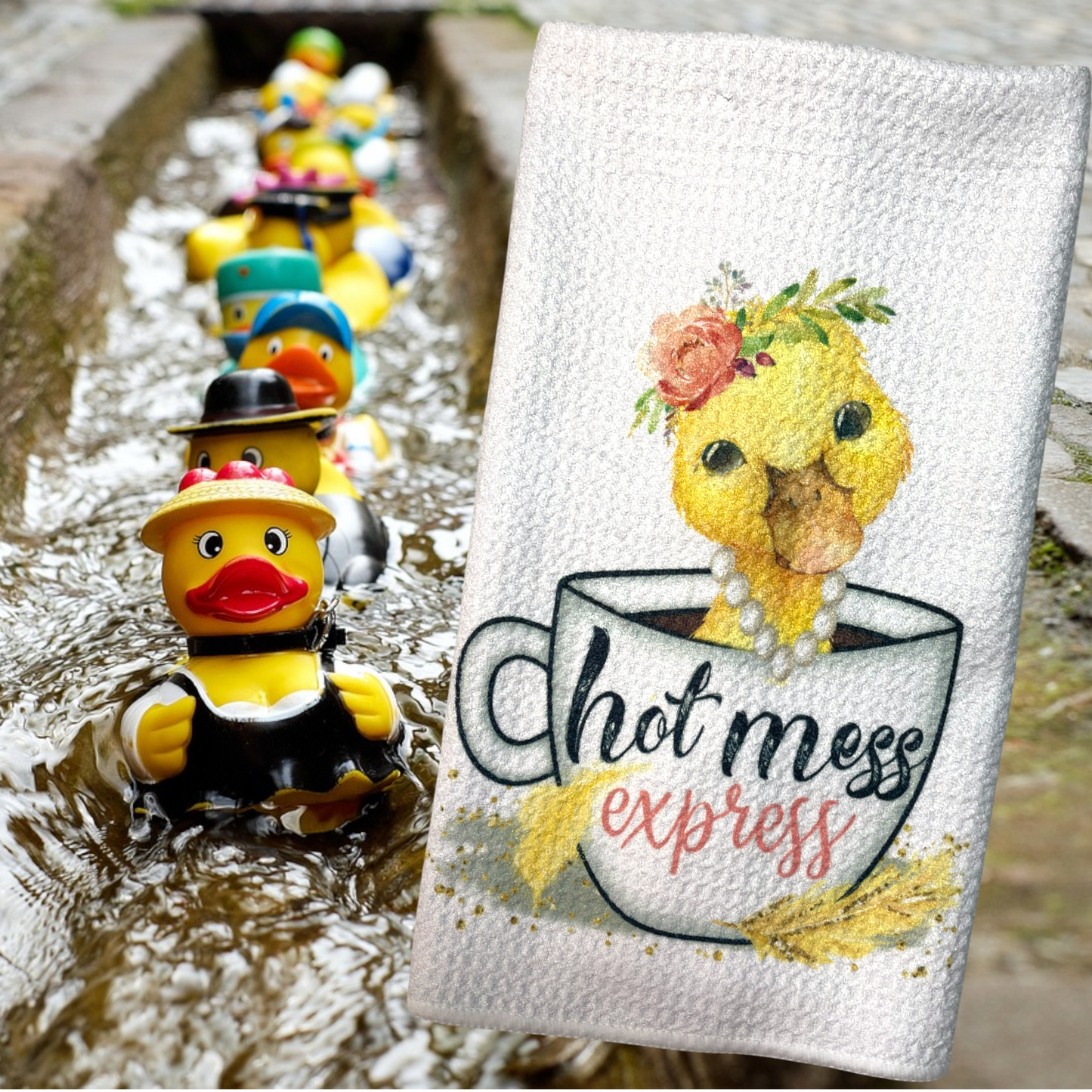 Hot Mess Express Funny Kitchen Towel