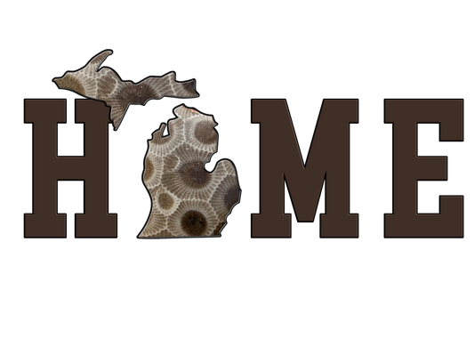 Home is where your Petoskey stone is Kitchen Towel