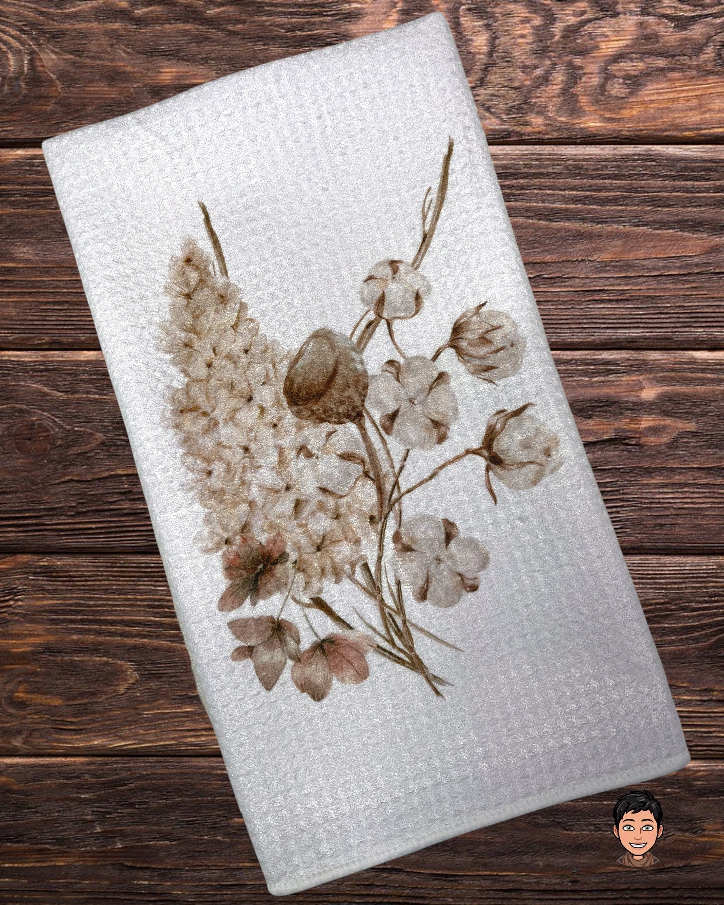 Minimal Hydrangea Kitchen Towel