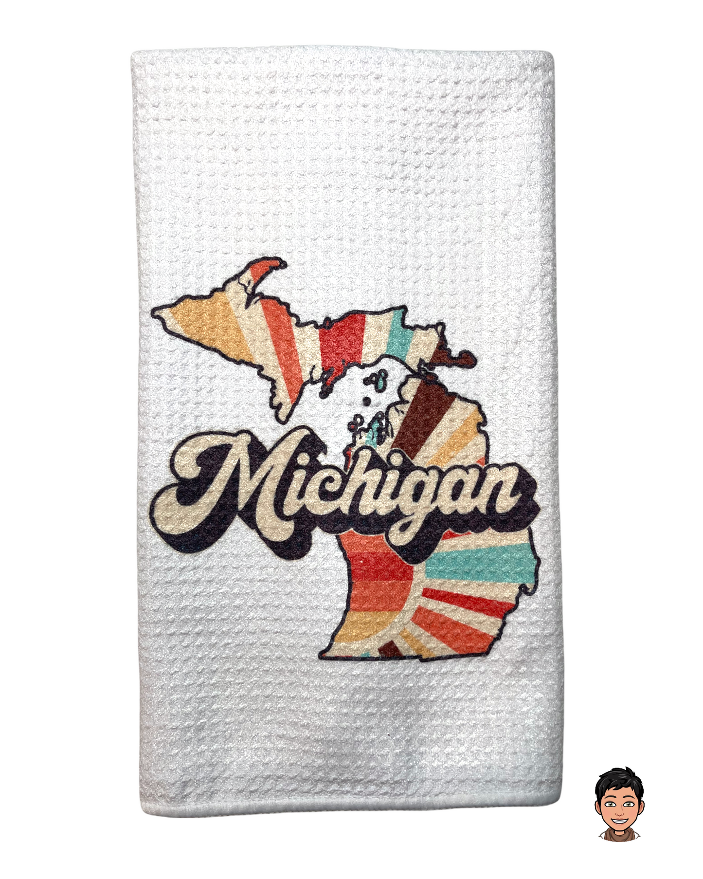Retro Michigan Kitchen Towel