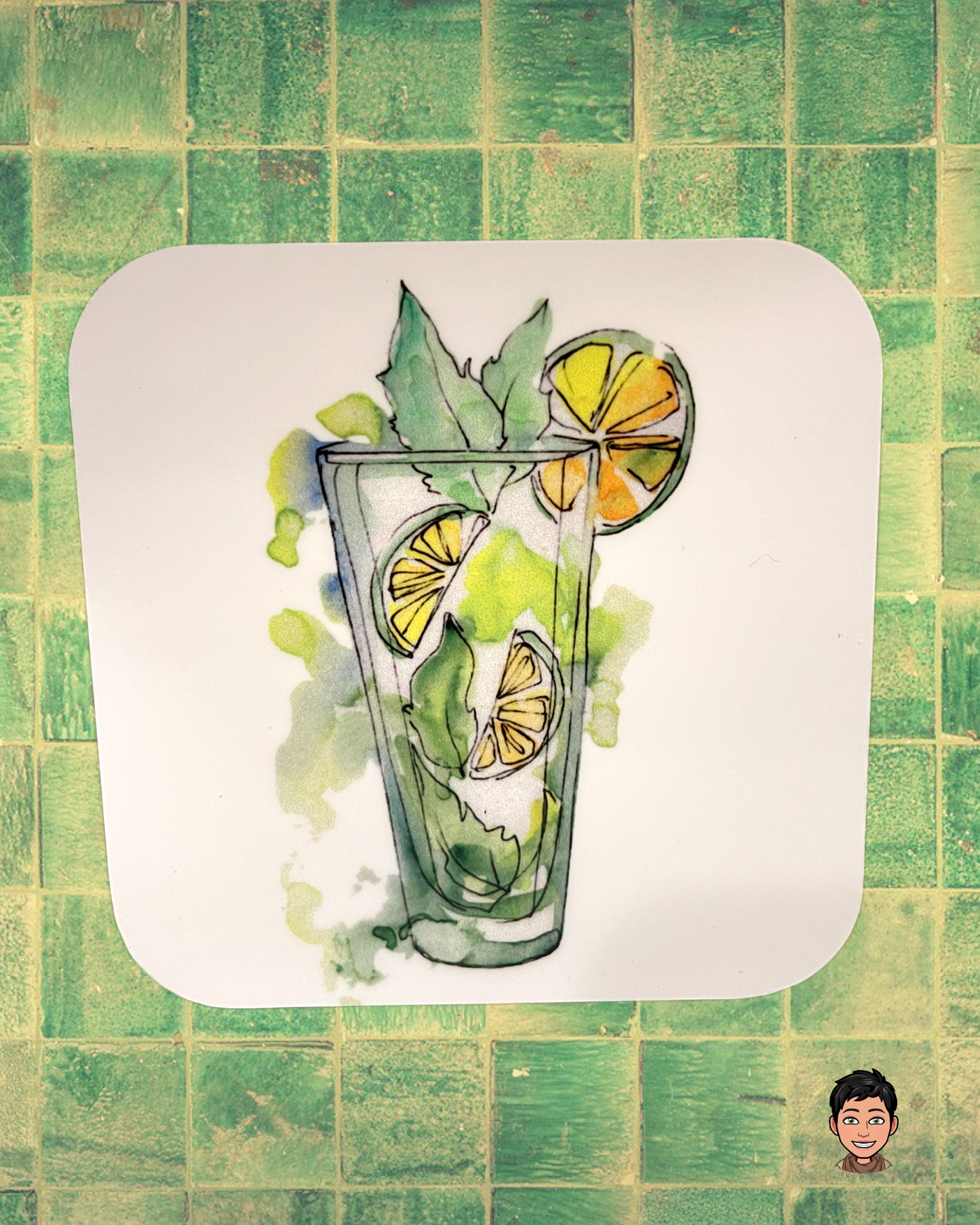 Cocktail Collection Drink Coasters, Mix and Match 4 Coasters and Get a FREE Coaster Stand