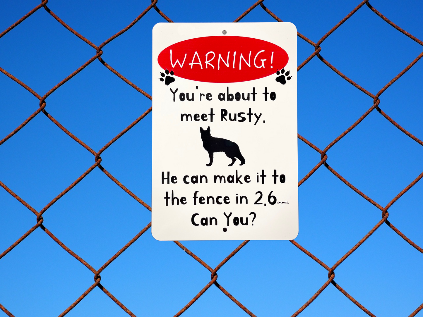 Aluminum Sign Personalized with your Dog(s).  Customized Dog Sign.  Create a Custom Dog Sign