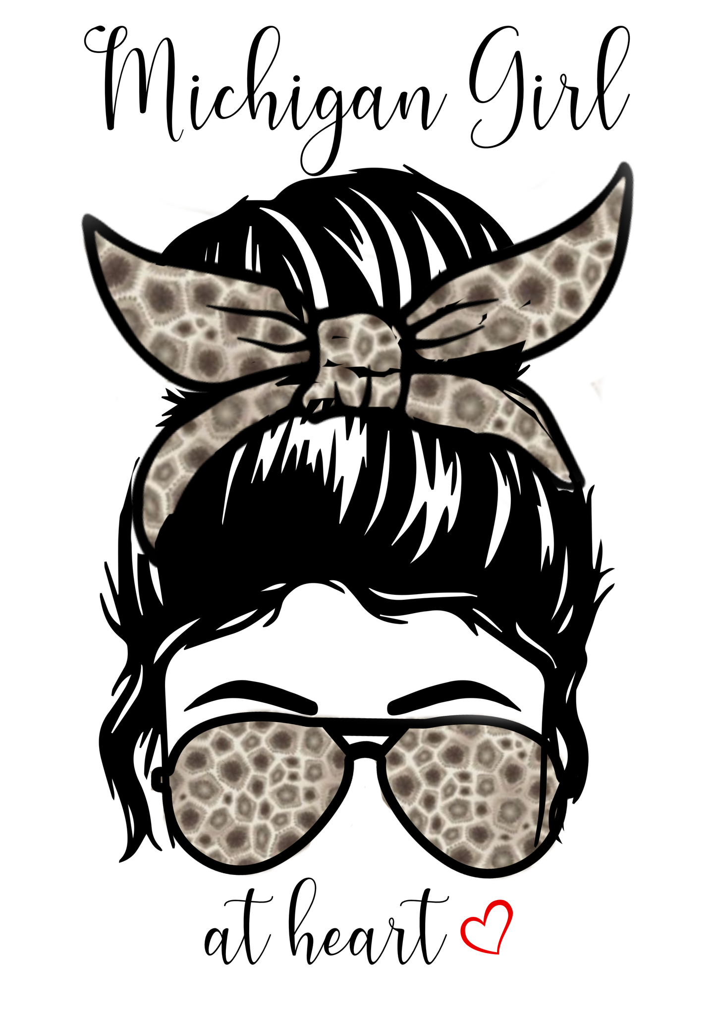 Michigan Girl at Heart Kitchen Towel