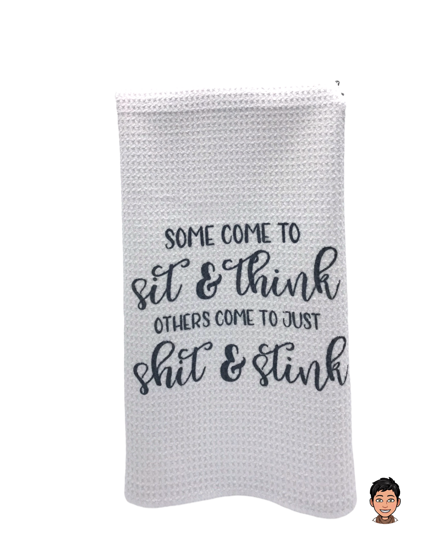 Sit and Think or Shit and Stink, Why Are You Here, Funny Bathroom Towels, Make Guests Laugh in the Bathroom, Bathroom Fun