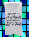 Sit and Think or Shit and Stink, Why Are You Here, Funny Bathroom Towels, Make Guests Laugh in the Bathroom, Bathroom Fun