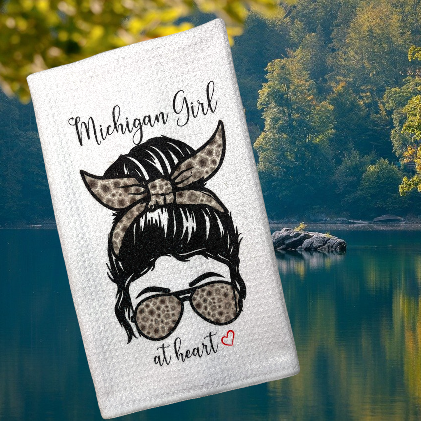 Michigan Girl at Heart Kitchen Towel