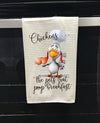 Chicken, the Pet that Poops Breakfast Funny Kitchen Towel