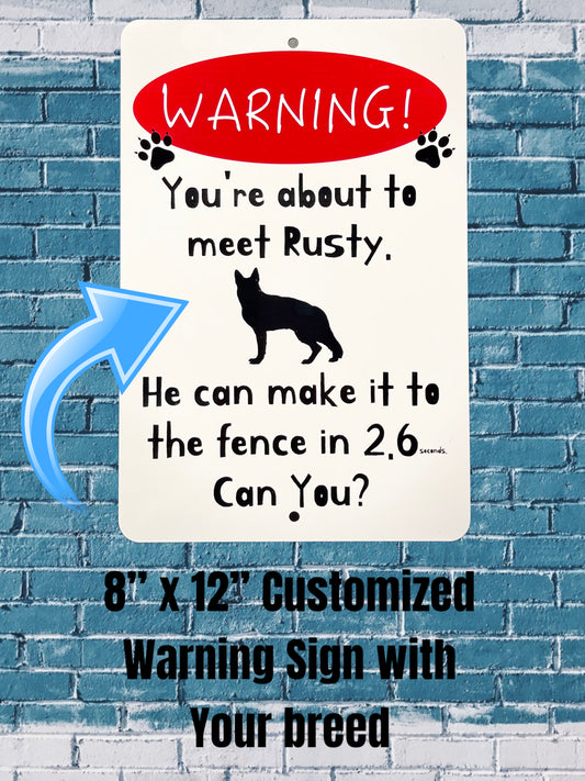 Aluminum Sign Personalized with your Dog(s).  Customized Dog Sign.  Create a Custom Dog Sign