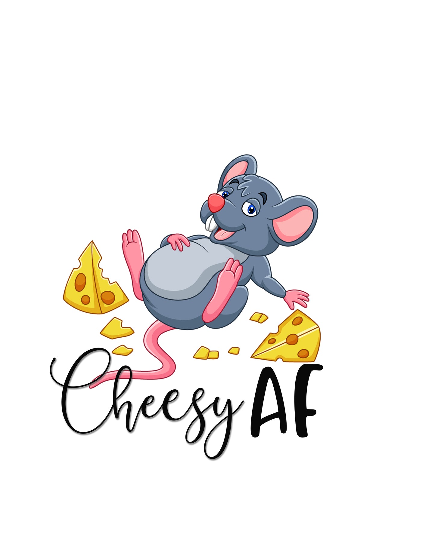 Cheesy AF (Mouse) Cute Kitchen Towel