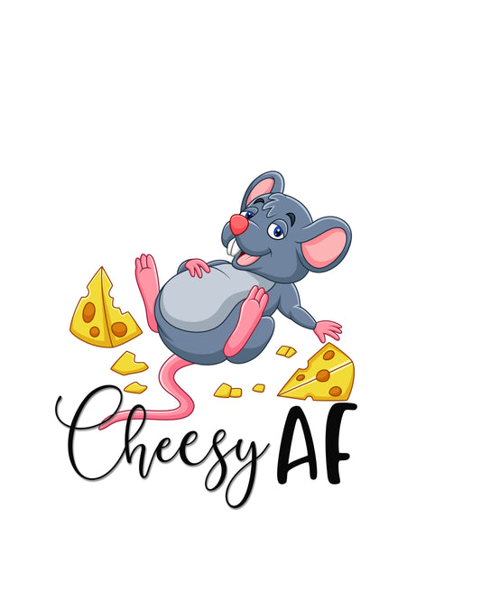 Cheesy AF (Mouse) Cute Kitchen Towel