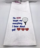 Junior Hanging Golf Towels - Teach the Kiddos young to express themselves on the course