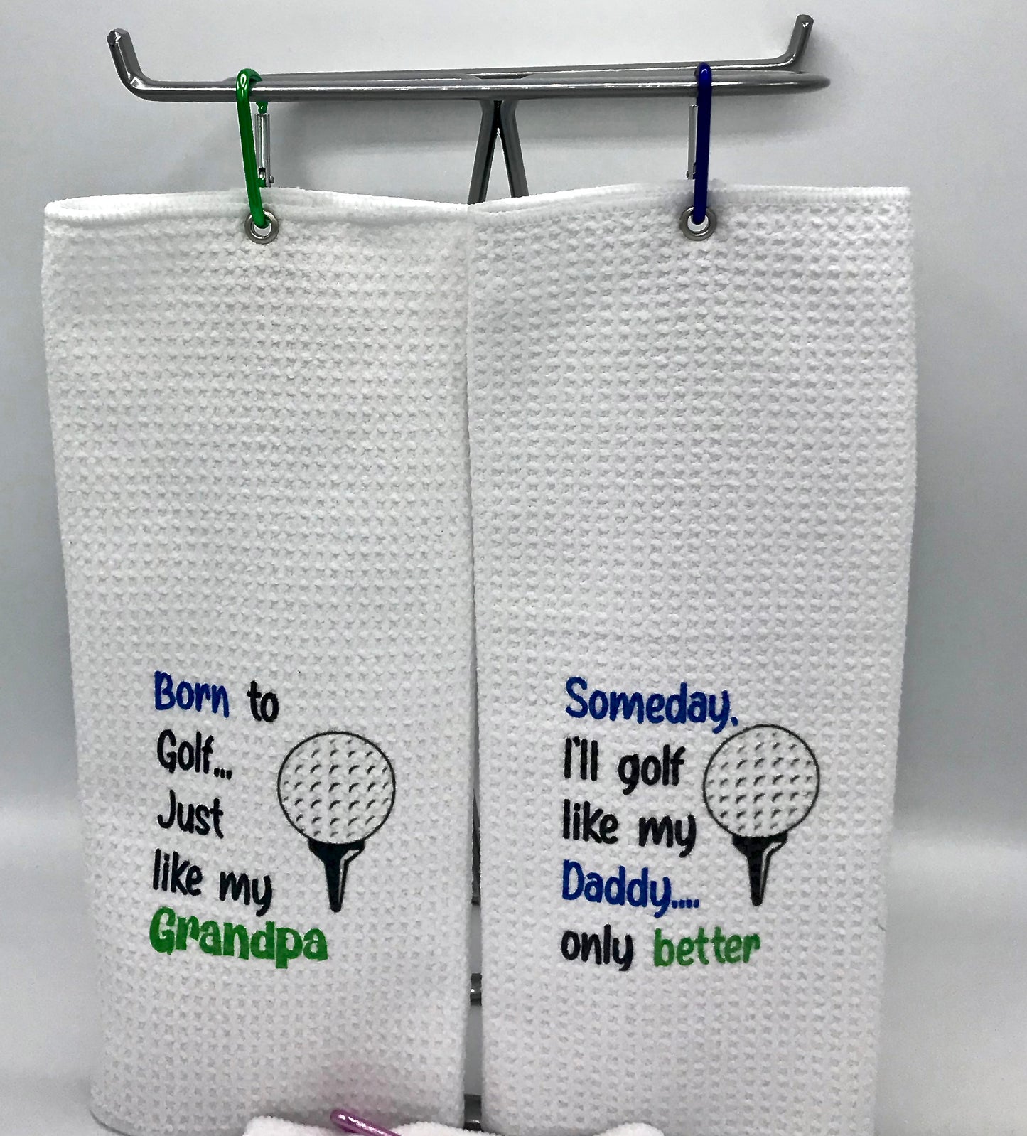 Junior Hanging Golf Towels - Teach the Kiddos young to express themselves on the course