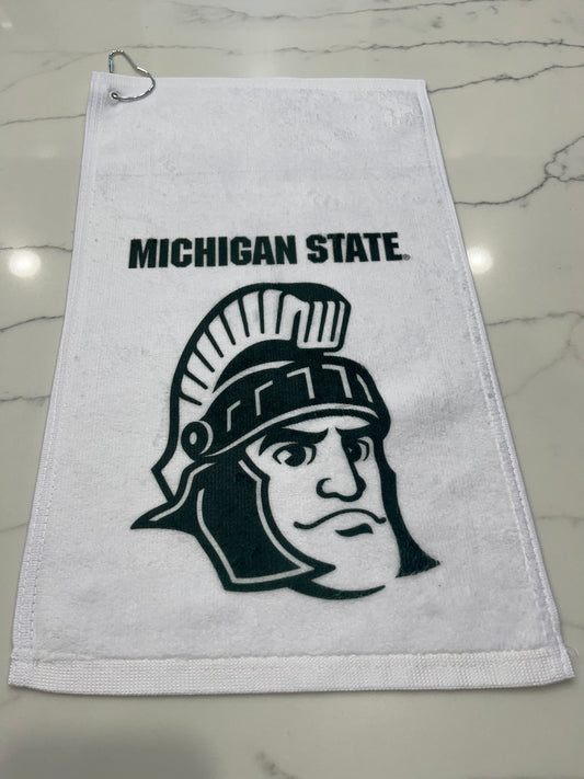 MSU, Michigan State Spartan, Sparty Golf Towel