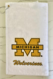 U of M, Wolverine, Hail to the Victor, University if Michigan Golf Towel
